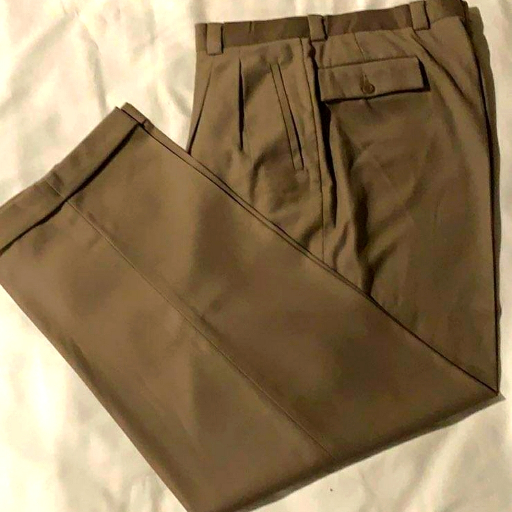 Men beige dress slacks